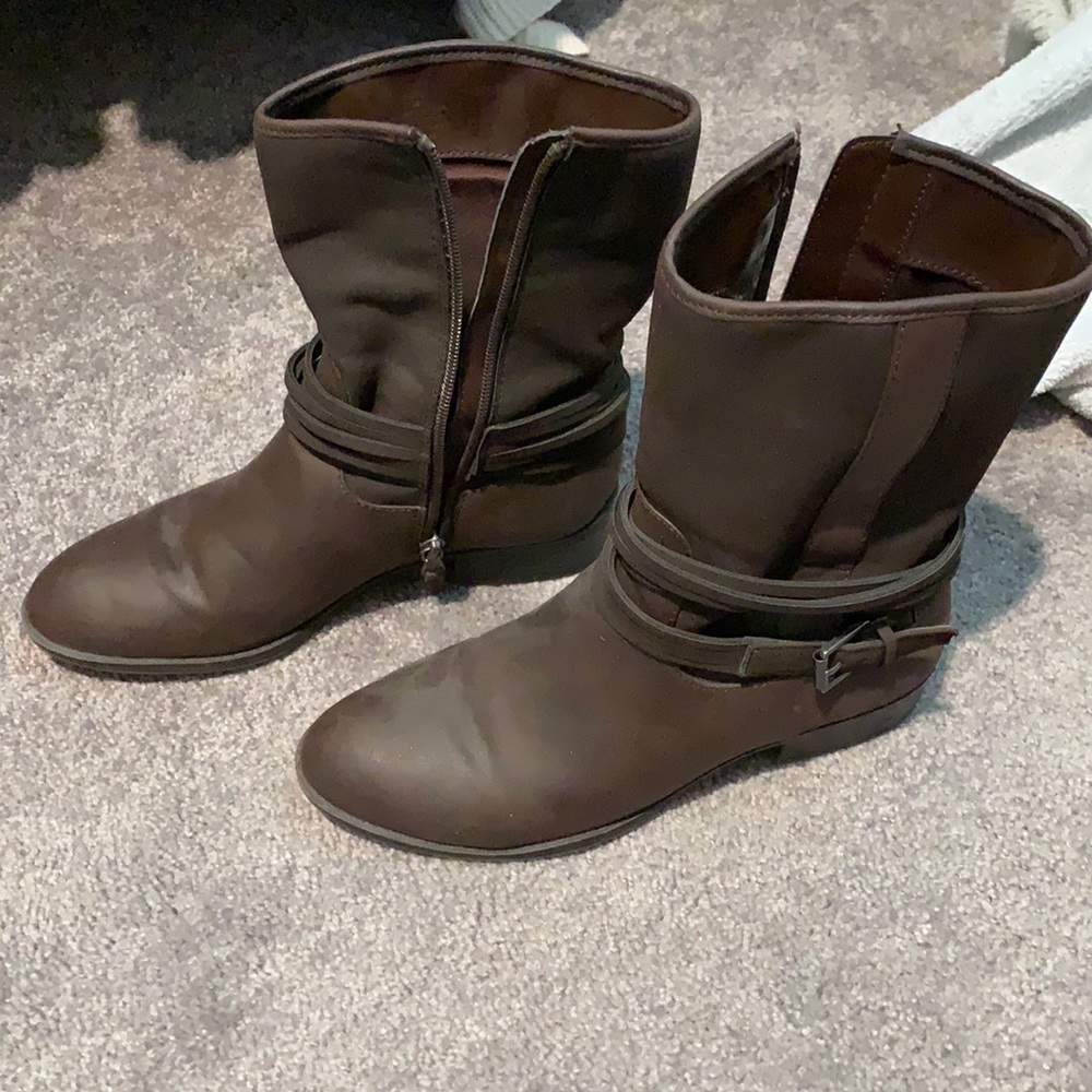Ankle High Brown Boots